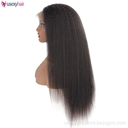 Cheapest Vendors Free Sample Cuticle Aligned Brazilian 150 Density Remy Human Hair Lace Front Wig